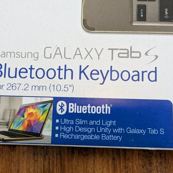 SAMSUNG GALAXY TAB S BLUETOOTH KEYBOARD 10.5" EJ-CT800VAEGUJ-NEW IN OPEN BOX - Picture 4 of 7